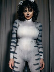 Tessa Fowler Çıplak Kedi Kostümü Strip OnlyFans Seti Sızdırıldı